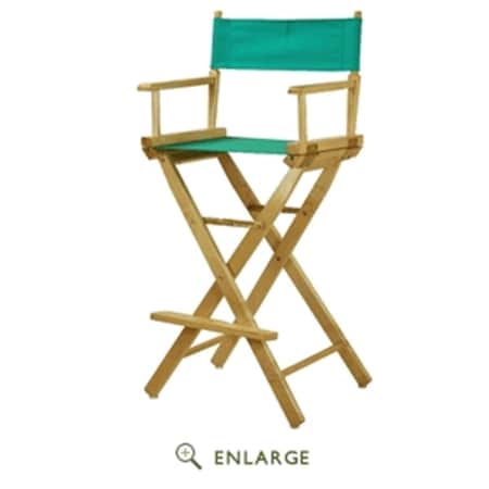 Betterbeds 230-00-021-17 30 in. Directors Chair Natural Frame with Teal Canvas BE4257584